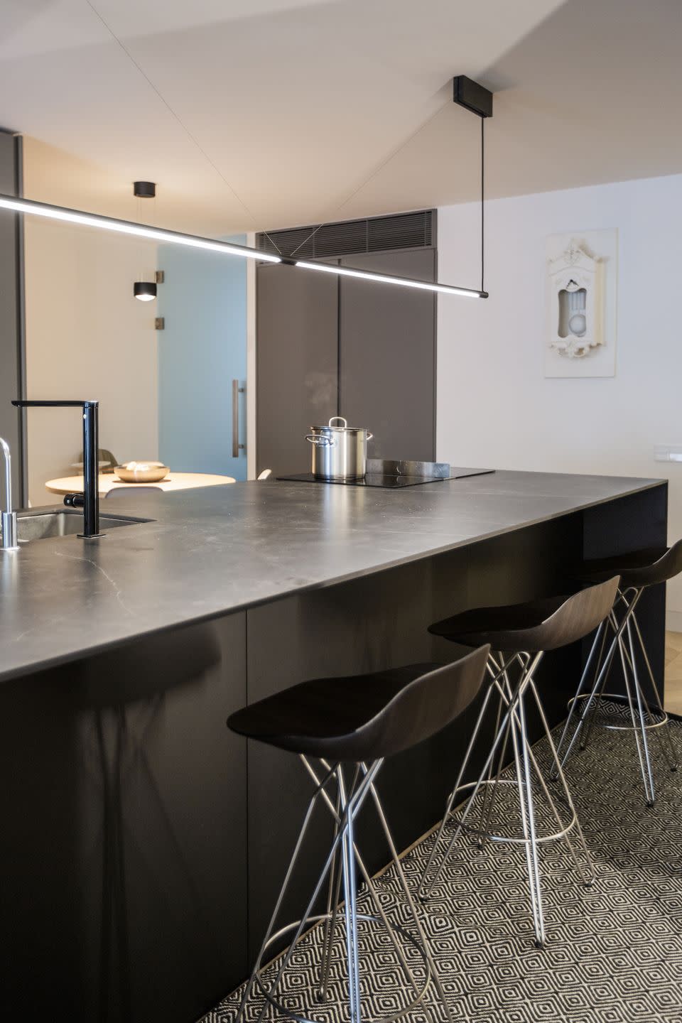 <p>A contrast to the nature-inspired hues are dark colours and features, which are also seeing a rise in popularity.</p><p>'Black kitchen worktop', 'black pendant lights' and 'dark grey kitchen' all more than doubled in searches and look great as a grounding accent alongside softer shades.</p><p><strong>Follow House Beautiful on <a href="https://www.instagram.com/housebeautifuluk/" rel="nofollow noopener" target="_blank" data-ylk="slk:Instagram;elm:context_link;itc:0;sec:content-canvas" class="link ">Instagram</a>.</strong></p>