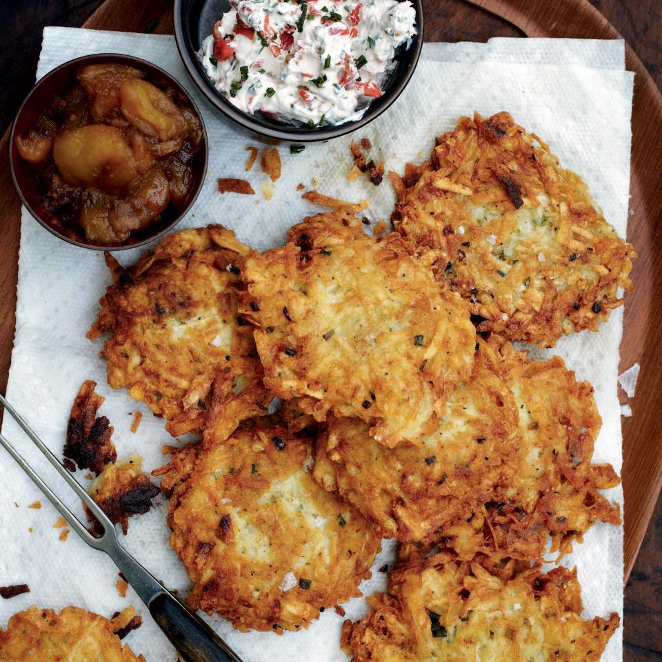 Latkes with Lots of Sauces