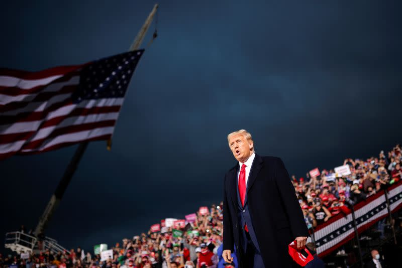 U.S. President Trump holds campaign rally in Des Moines