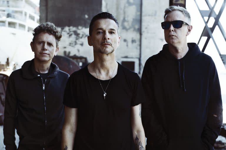 Martin Gore y Dave Gahan, con el fallecido Andy Fletcher