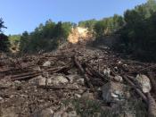 <p>The quake-hit area is seen at Jiuzhaigou County on Aug. 9, 2017 in Tibetan and Qiang autonomous prefecture of Aba, Sichuan Province of China. (Photo: VCG via Getty Images) </p>