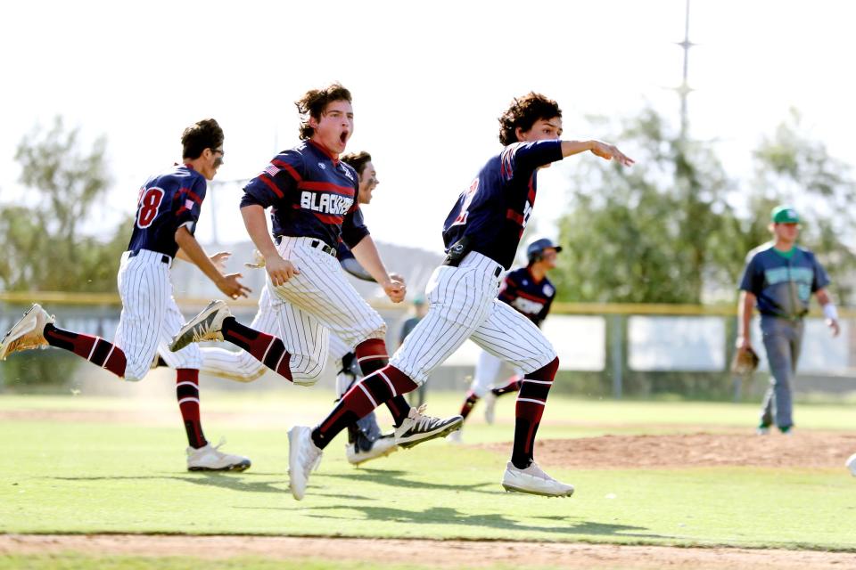 La Quinta High School baseball team defeated Monrovia 4-3 in their Division 3 CIF-SS playoff game in La Quinta, Calif., on May 10, 2022. 