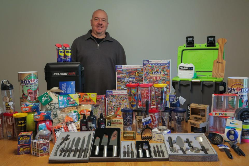 Brian Clark pictured with many of the products offered by CEG Supply.