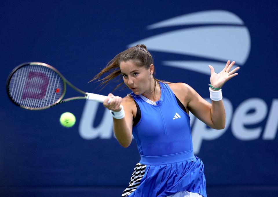 Jodie Burrage won in straight sets in New York (Getty Images)