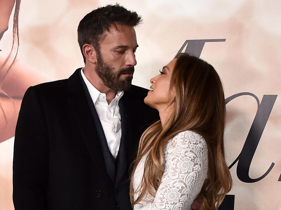 Ben Affleck and Jennifer Lopez in February 2022.