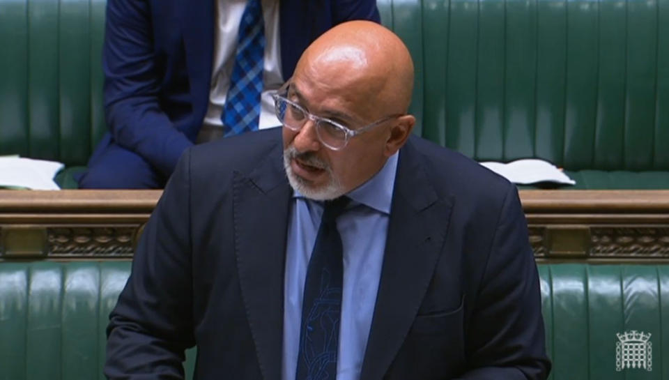Nadhim Zahawi, the vaccines minister, telling MPs in the House of Commons, London, the vaccine booster programme is 
