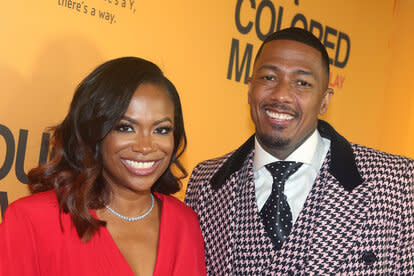 Kandi Burruss and Nick Cannon at opening night of Thoughts of a Colored Man