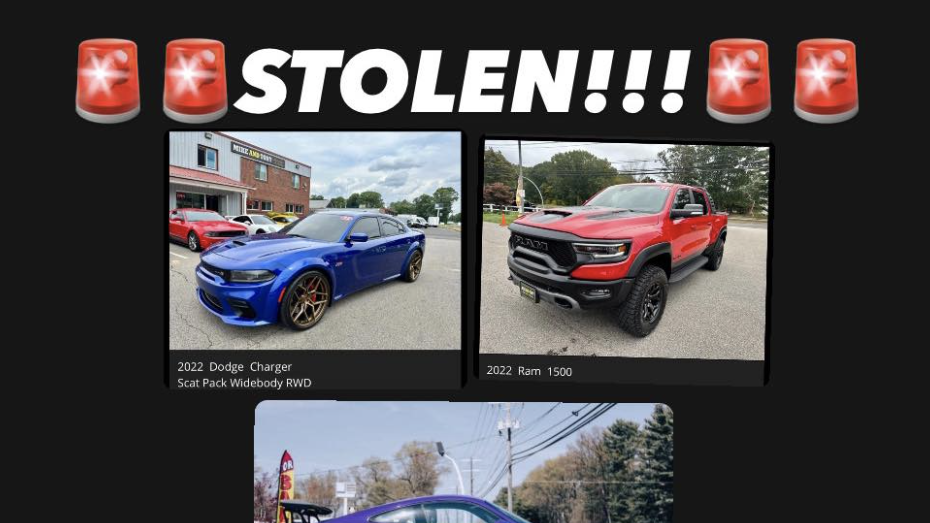 trx, charger, 911 stolen