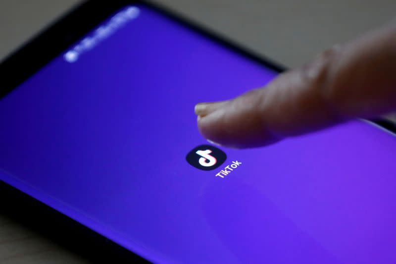 FILE PHOTO: The TikTok app's logo seen on a mobile phone screen in this picture illustration