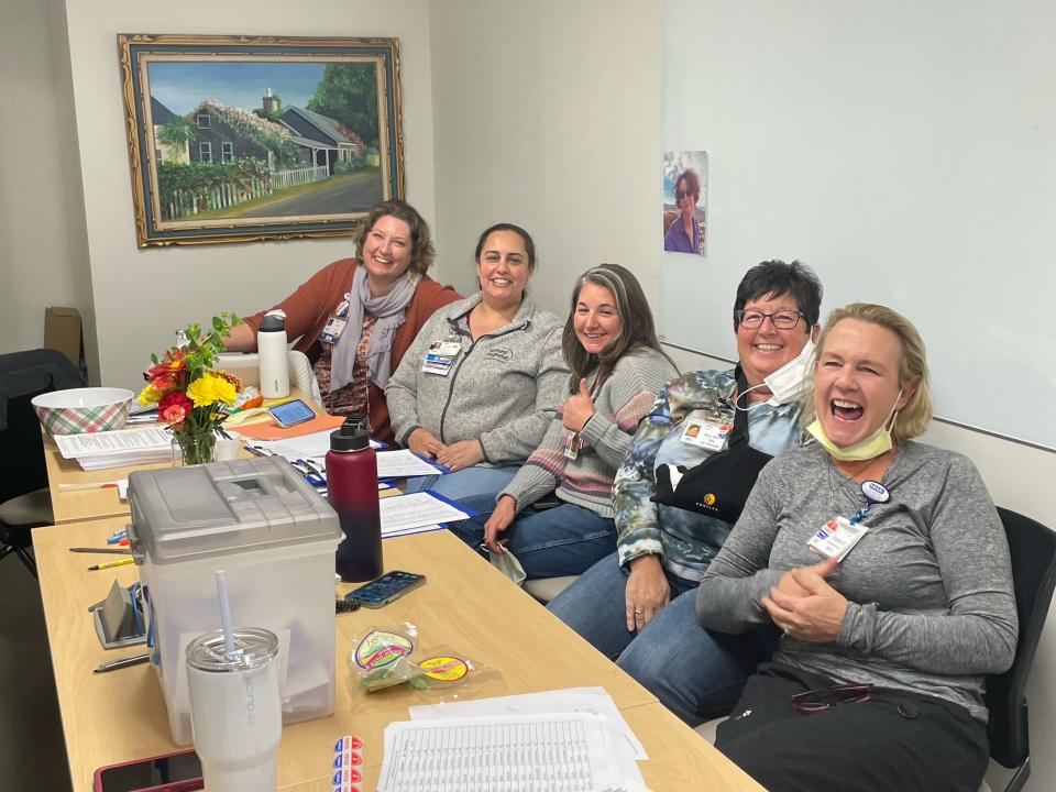 Nurses at Milford Regional Medical Center were all smiles after voting last week to ratify their first collective bargaining agreement.