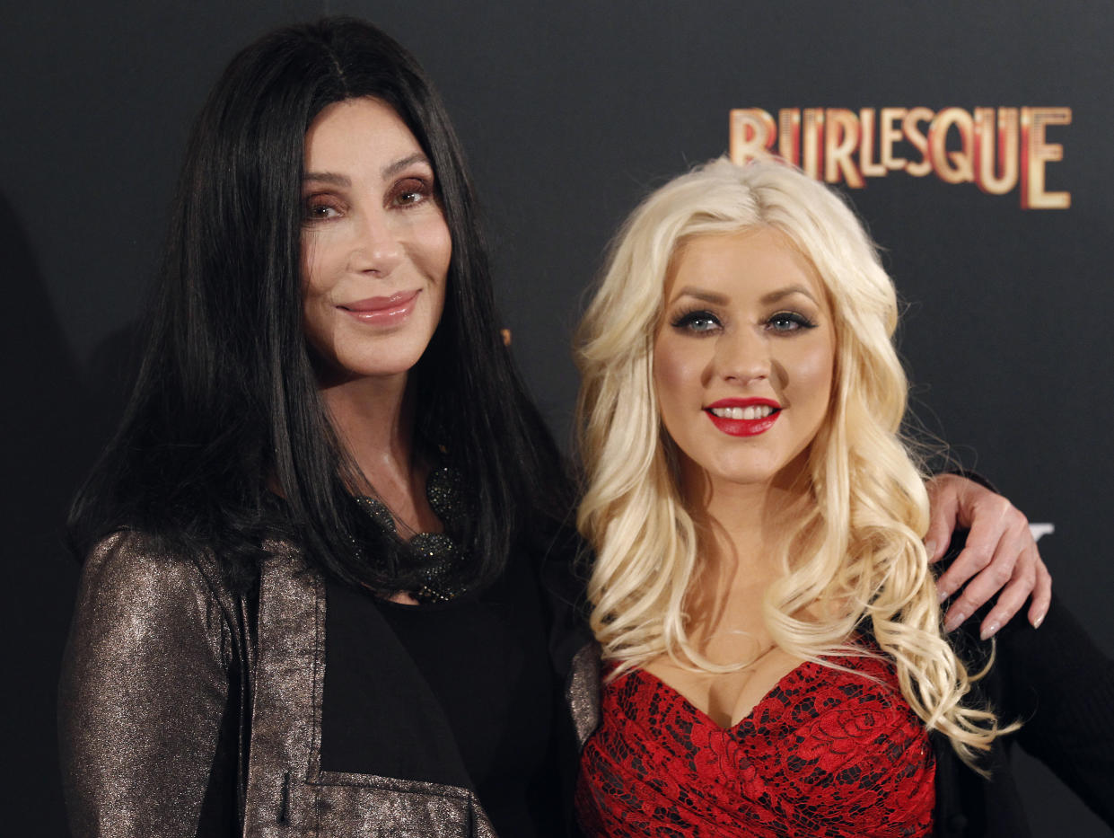 Cher und Christina Aguilera bei der Premiere ihres gemeinsamen Musical-Films 