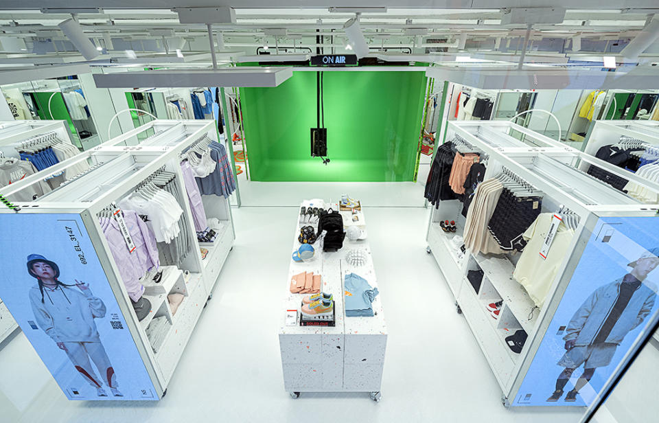Nike Style features digital mannequins and a content studio in its new Seoul, South Korea store. - Credit: Courtesy of Nike