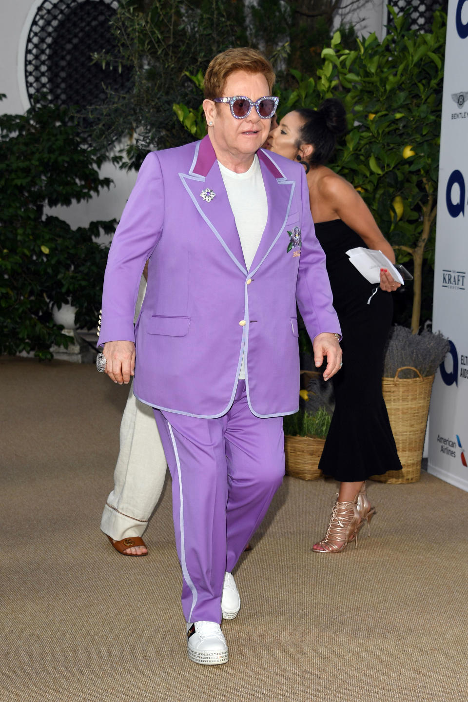 Sir Elton John attends the first “Midsummer Party” hosted by Elton John and David Furnish to raise funds for the Elton John Aids Foundation on July 24, 2019 in Antibes, France.