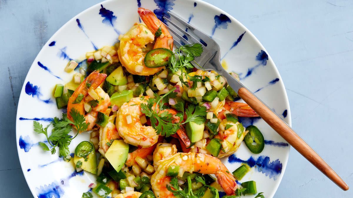 shrimp and fruit healthy weight loss recipe