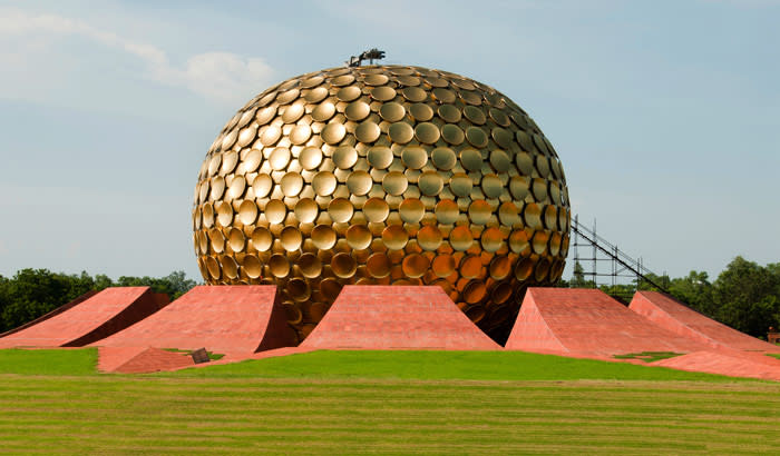 El templo de la madre es un lugar de meditación (Auroville).