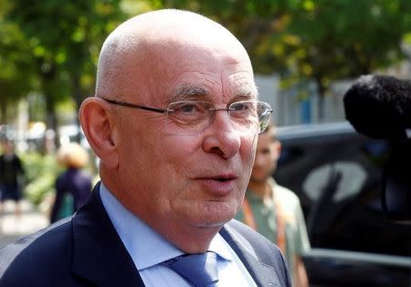 UEFA executive committee member Michael van Praag leaves the UEFA executive committee meeting in Basel, Switzerland May 18, 2016. REUTERS/Ruben Sprich