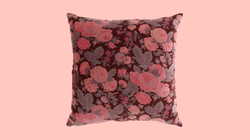 Magenta florals are the lifeblood of this throw pillow from Bed Bath and Beyond.