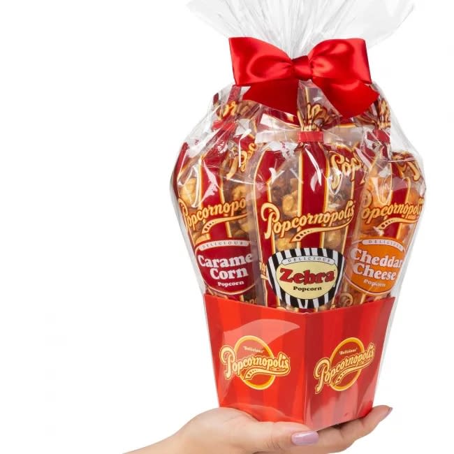 Popcornopolis Case of 6 Mini Popcorn Gift Baskets