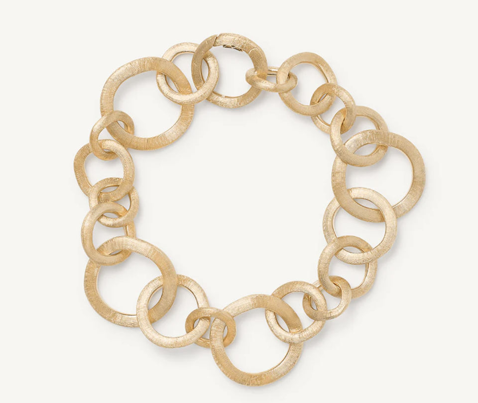 <p><a href="https://us.marcobicego.com/products/18k-yellow-gold-mixed-link-bracelet" rel="nofollow noopener" target="_blank" data-ylk="slk:Shop Now;elm:context_link;itc:0;sec:content-canvas" class="link ">Shop Now</a></p><p>Bestsellers</p><p>marcobicego.com</p><p>$2500.00</p><span class="copyright">Marco Bicego</span>