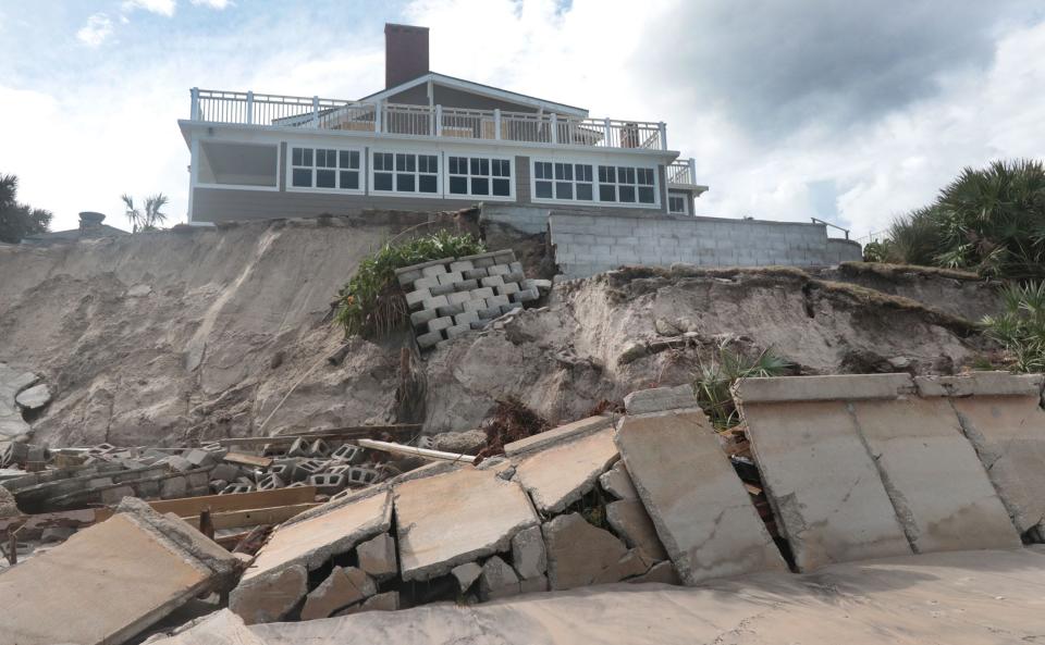 Tropical Storm Nicole destroyed homes in Wilbur-by-the-Sea pictured Friday, Nov. 11, 2022.