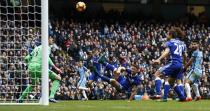 Britain Football Soccer - Manchester City v Chelsea - Premier League - Etihad Stadium - 3/12/16 Chelsea's Gary Cahill scores an own goal and the first goal for Manchester City Action Images via Reuters / Jason Cairnduff Livepic EDITORIAL USE ONLY. No use with unauthorized audio, video, data, fixture lists, club/league logos or "live" services. Online in-match use limited to 45 images, no video emulation. No use in betting, games or single club/league/player publications. Please contact your account representative for further details.