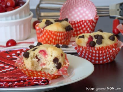 Dark Chocolate Chip Cherry Muffins