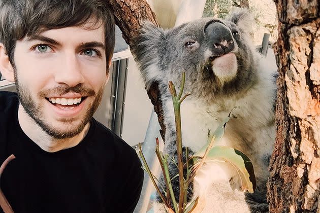 David and a furry friend in Sydney this week. Photo: Tumblr