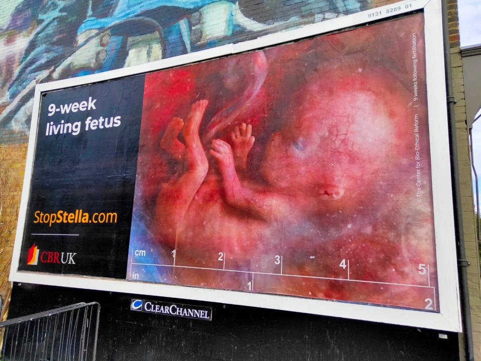 The billboard has been put up in east London (Picture: Stella Creasy/Twitter)