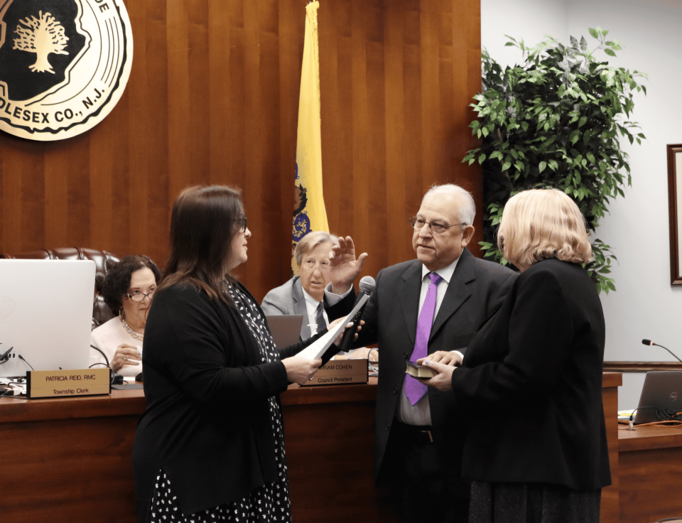 Monroe Township Councilman Michael A. Markel was sworn in Monday.