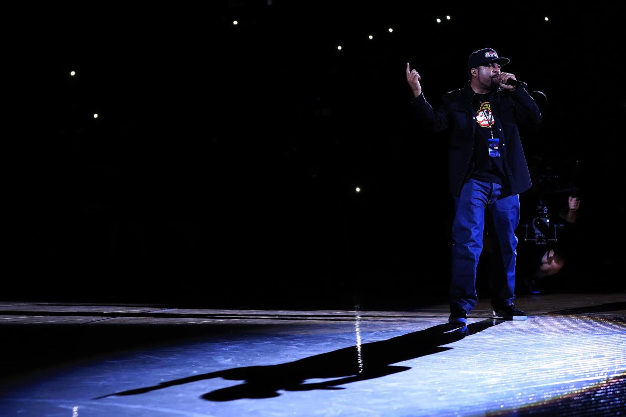 Ice Cube and Colin Kaepernick both have lent their voice to the fight against police brutality and racial inequality. (Getty Images)