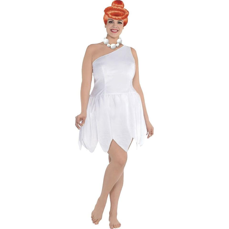 <p><strong>Party City</strong></p><p>partycity.com</p><p><strong>$29.99</strong></p><p><a href="https://www.partycity.com/adult-wilma-flintstone-costume-plus-size---the-flintstones-P688273.html" rel="nofollow noopener" target="_blank" data-ylk="slk:Shop Now;elm:context_link;itc:0;sec:content-canvas" class="link ">Shop Now</a></p><p>Here's a throwback — <em>way</em> back. This cartoon classic costume comes with the red hair, white dress and matching necklace. </p><p><strong>RELATED:</strong> <a href="https://www.goodhousekeeping.com/holidays/halloween-ideas/g4544/80s-costumes-halloween/" rel="nofollow noopener" target="_blank" data-ylk="slk:Epic '80s Costumes for Halloween That Are Awesome to the Max;elm:context_link;itc:0;sec:content-canvas" class="link ">Epic '80s Costumes for Halloween That Are Awesome to the Max</a></p>