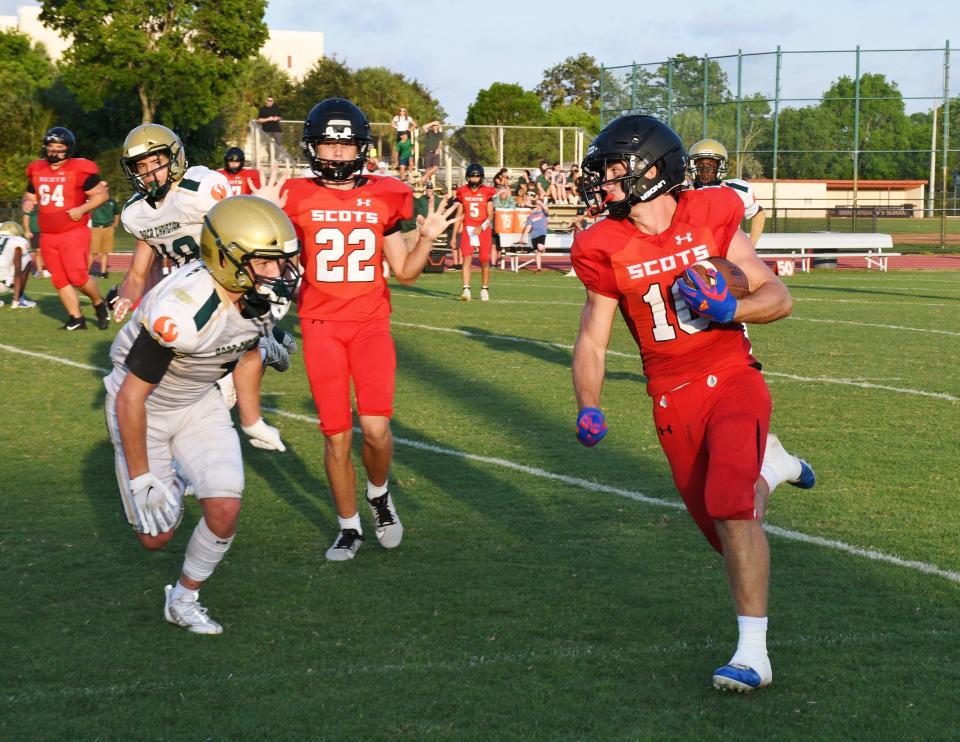 The Saint Andrew's football team faced Boca Raton Christian in spring football competition on Thursday, May 11, 2023 in Boca Raton.