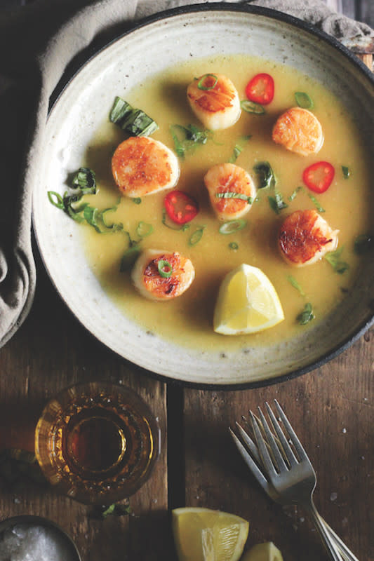 <p>Kristy Gardner</p><p>This scallop featuring a flavor-packed sauce made with sake (Japanese rice wine), is an easy dish for a stellar romantic supper for two.</p><p><strong>Get the recipe: <a href="https://parade.com/842085/alisonashton/sake-to-me-scallops/" rel="nofollow noopener" target="_blank" data-ylk="slk:Sake to Me Scallops;elm:context_link;itc:0;sec:content-canvas" class="link ">Sake to Me Scallops</a></strong></p>