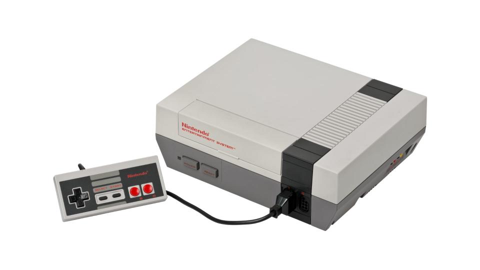 Nintendo Entertainment System in gray