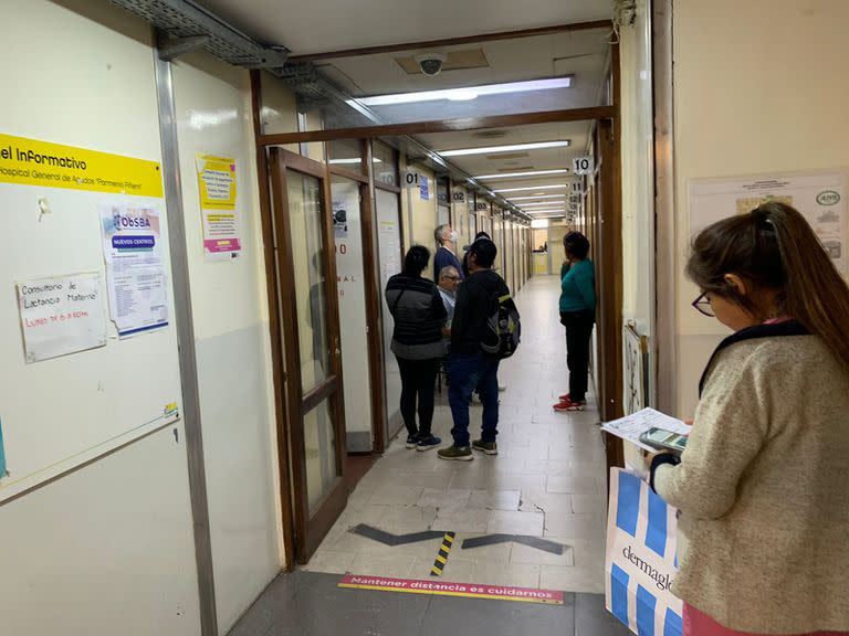 La sala de consultorios externos del Hospital General de Agudos Parmenio Piñero