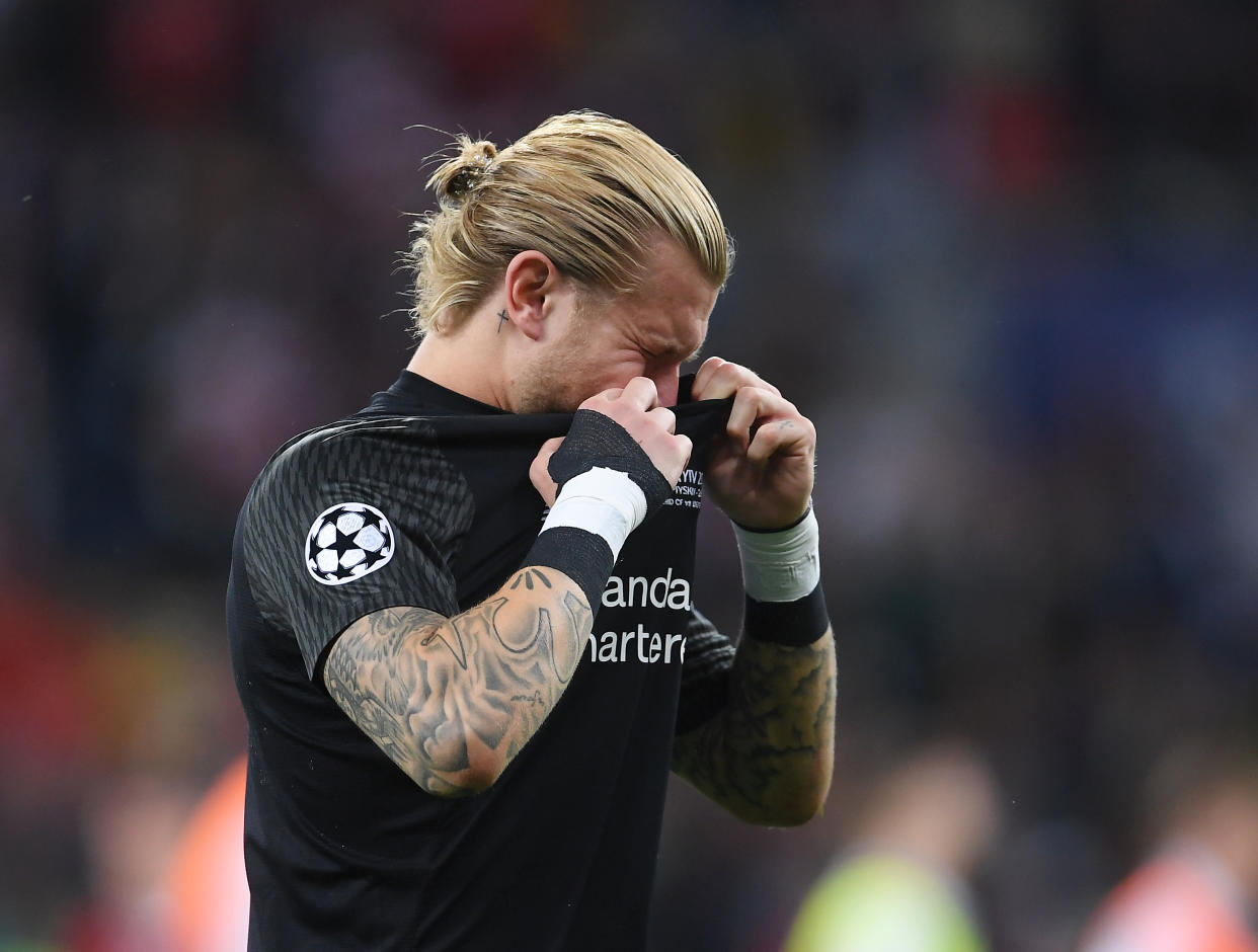 Liverpool goalie Loris Karius received death threats after he made two costly mistakes in its Champions League final loss to Real Madrid. (Getty Images)