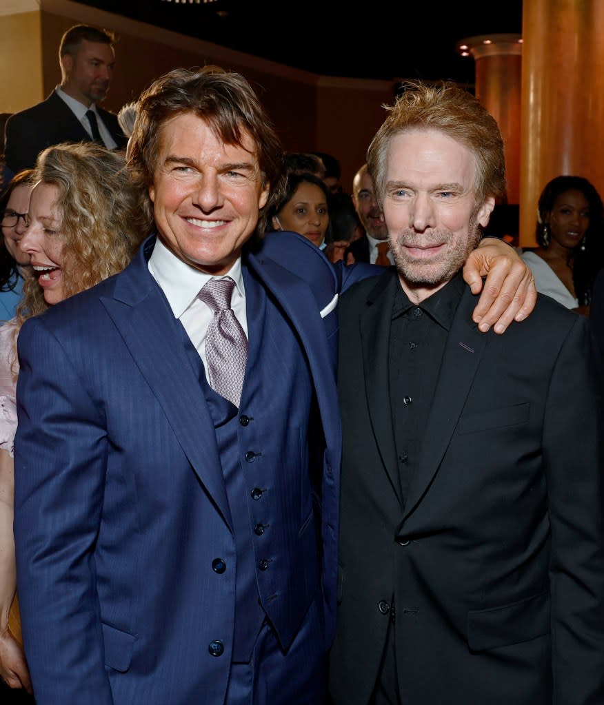 “A lot of actors, they finish the day, they get in their car and they go home,” Bruckheimer said. “Tom stays around, talks to the other actors, looks at the film that they shot, wants to know what’s happening tomorrow. He’s really engaged in every part of the process.” Frazer Harrison/Getty Images