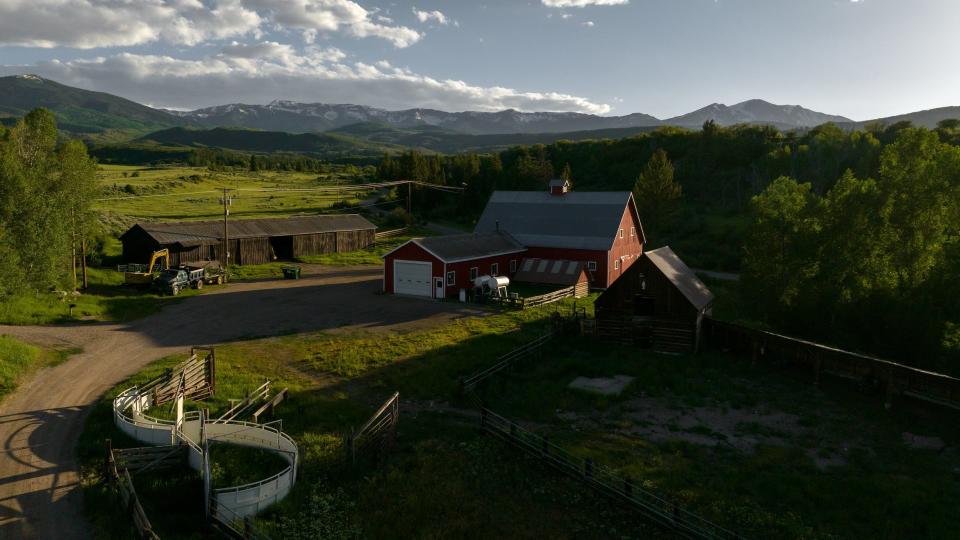 A barn on a ranch in Colorado.