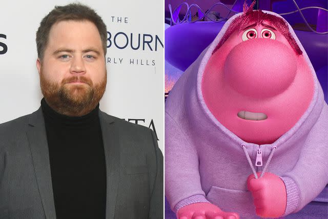 <p>Alberto E. Rodriguez/Getty ; Disney/Pixar</p> Left: Paul Walter Hauser attends The BAFTA Tea Party on January 13, 2024 in Beverly Hills, California. Right: Embarrassment in 'Inside Out 2'.