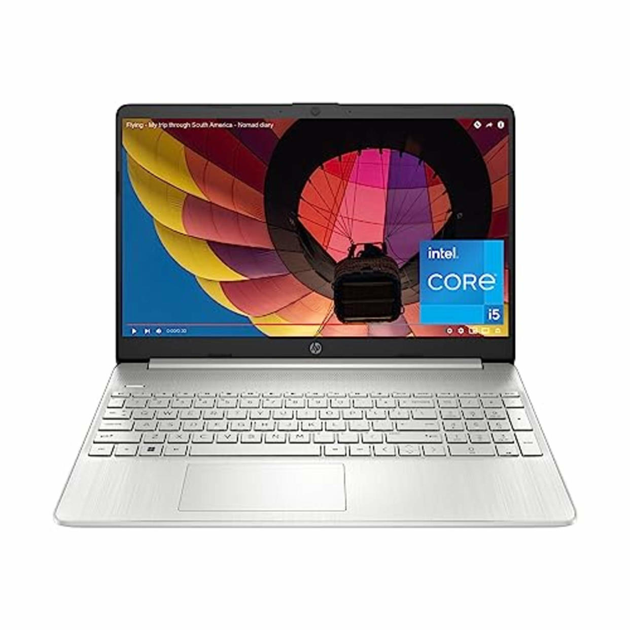 HP 15.6 inch Laptop, FHD Display, 12th Gen Intel Core i5, 16 GB RAM, 512 GB SSD, Intel Iris Xe Graphics, Windows 11 Home, 15-dy5399nr (2023),Silver (AMAZON)