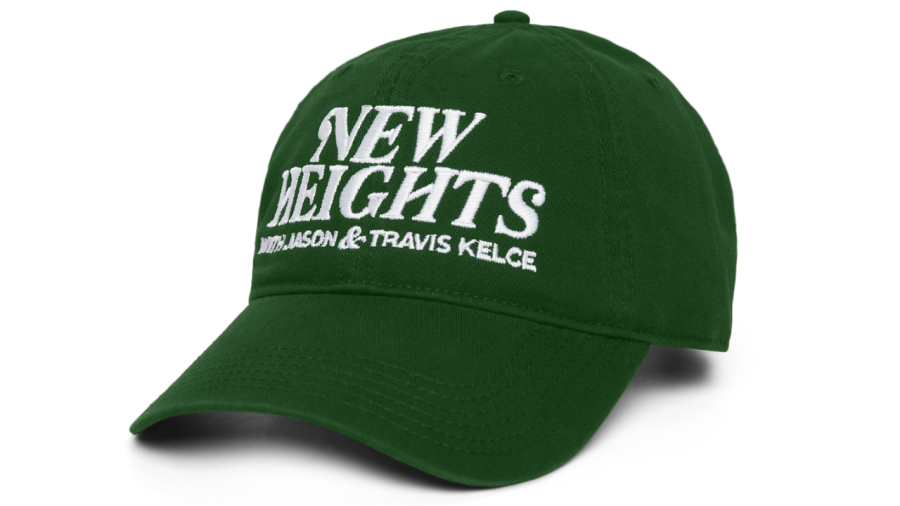 Homage is the official apparel partner of the “New Heights” podcast, selling the hat in black or green for $36. (Courtesy Photo/Homage)