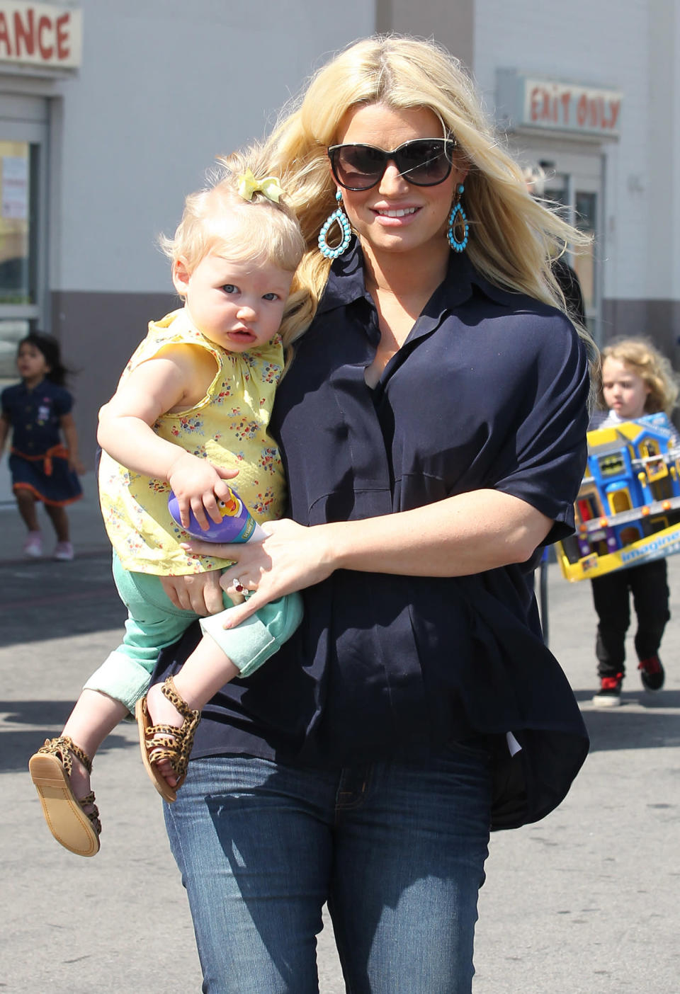 Jessica Simpson and daughter Maxwell Johnson