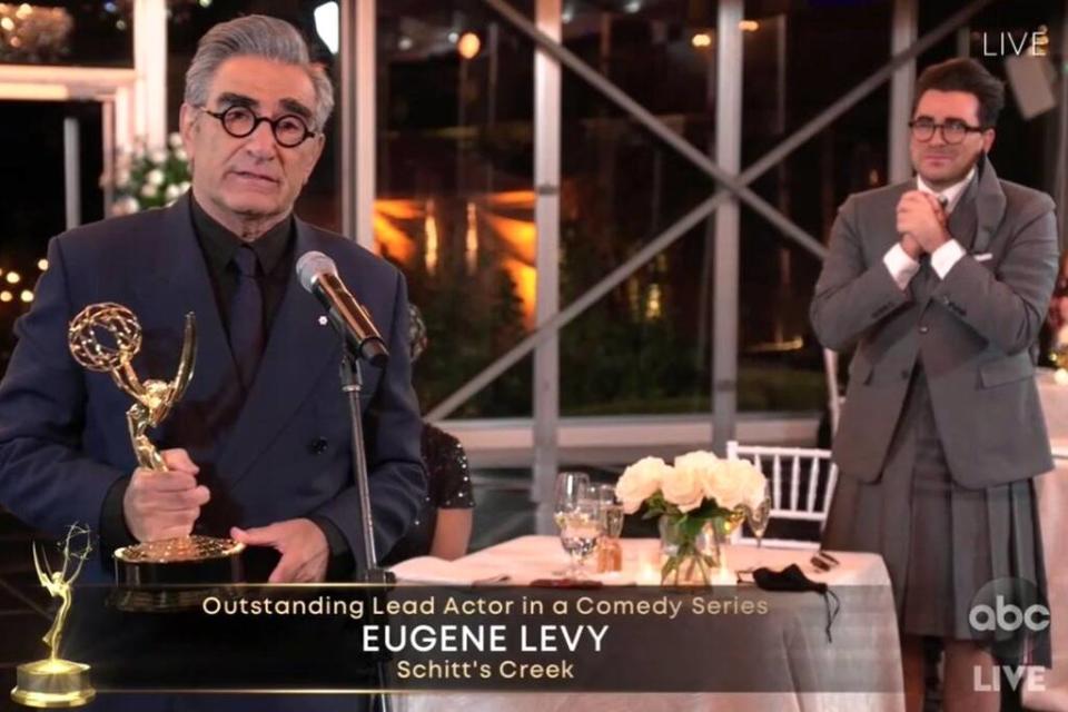 Eugene Levy, Daniel Levy, Emmys 2020, Emmy Awards, Winners