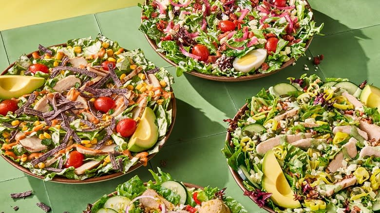 assorted Panera salads