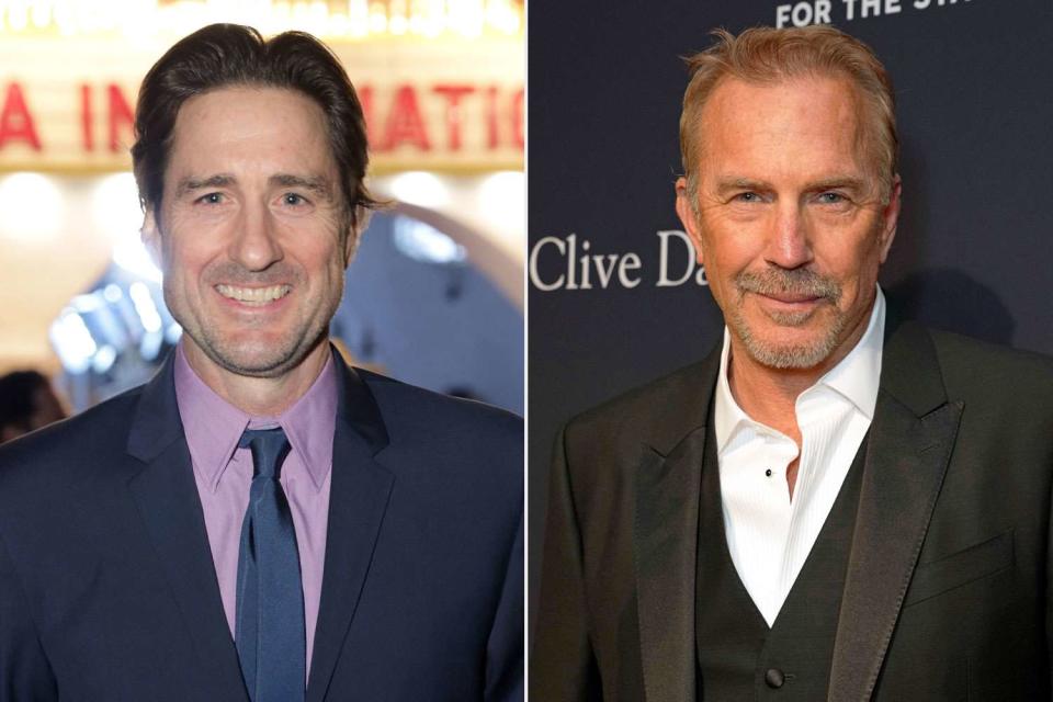 <p>Rebecca Sapp/Getty, Kevin Mazur/Getty</p> (L-R) Luke Wilson and Kevin Costner.