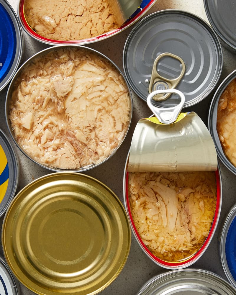 tuna cans arranged graphically