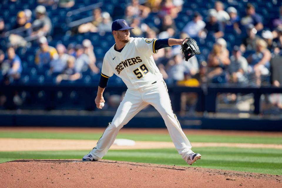 Brewers pitcher Connor Sadzeck had three saves in 24 appearances with a 0.96 earned run average with Nashville, the Milwaukee Brewers' Class AAA affiliate.