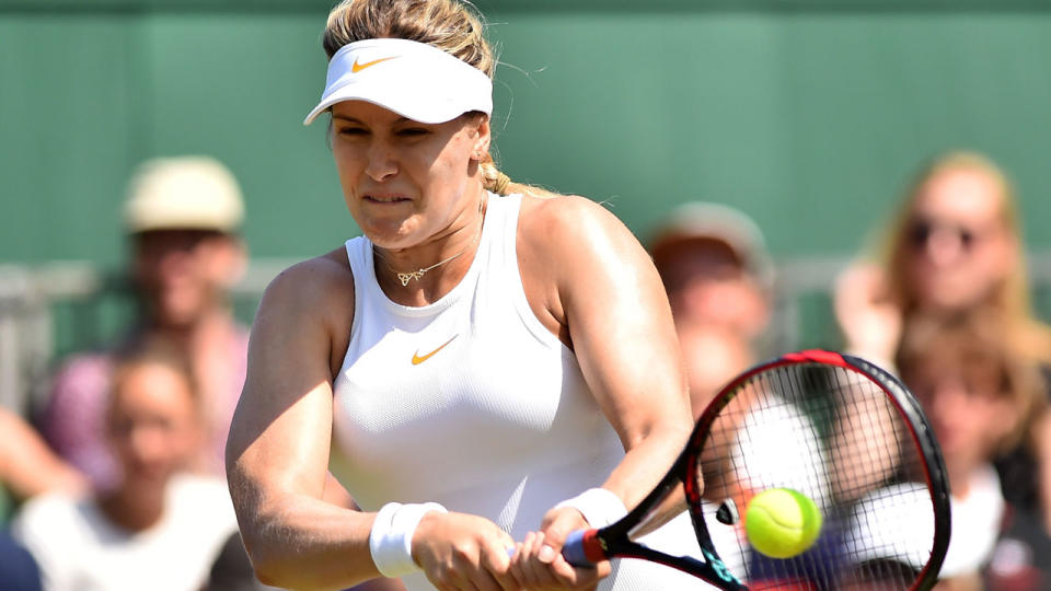 Bouchard admits she was distracted by a ballboy’s unzipped fly. Pic: Getty