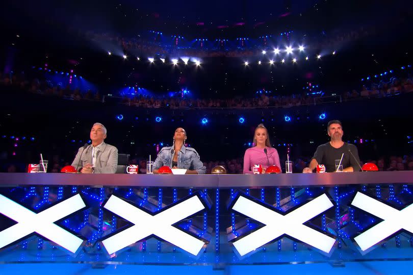 Simon Cowell, Amanda Holden, Bruno Tonioli and Alesha Dixon on BGT