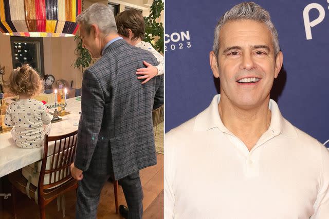 <p>Andy Cohen/Instagram; Gabe Ginsberg/Getty</p> Andy Cohen celebrates Hanukkah with son Ben and daughter Lucy